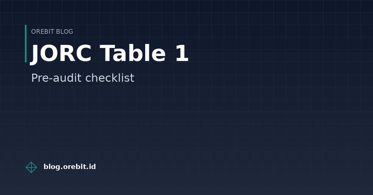 JORC Table 1 Checklist for Indonesian Geologists